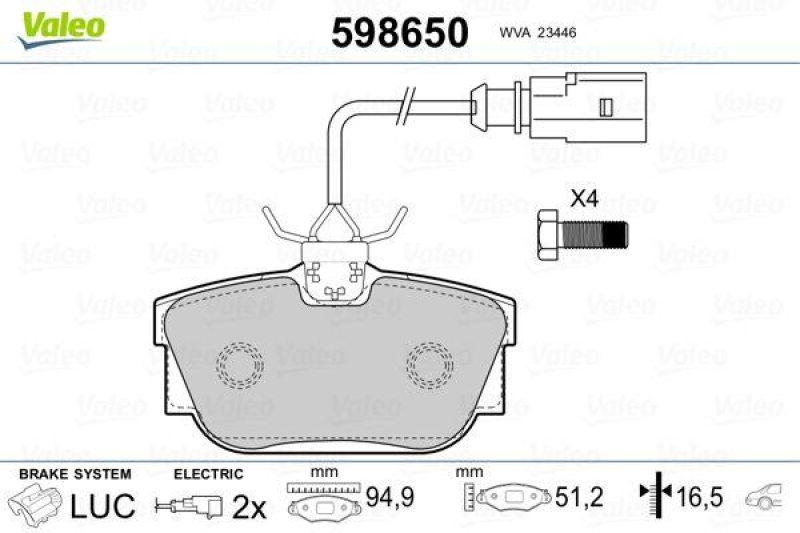 VALEO 598650 SBB-Satz PREMIUM