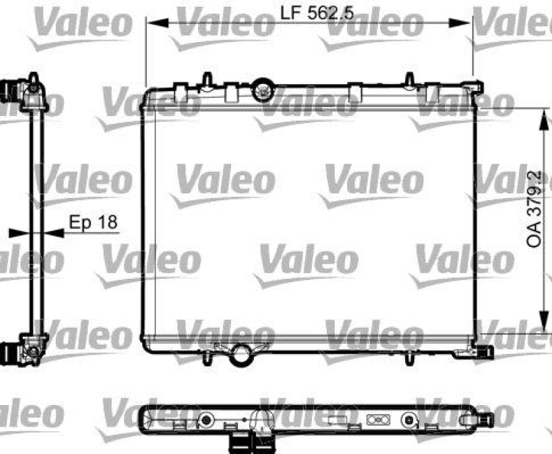 VALEO 735496 Motorkühler PEUGEOT 307 RESTYLING 1.6 I