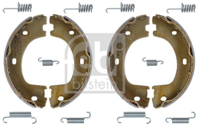 FEBI BILSTEIN 34314 Bremsbackensatz für Feststellbremse, mit Anbaumaterial für Mercedes-Benz