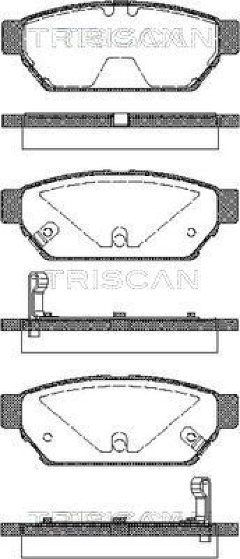 TRISCAN 8110 42005 Bremsbelag Hinten für Mitsubishi