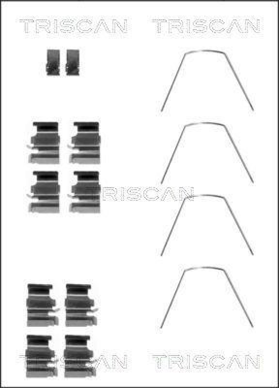 TRISCAN 8105 101636 Montagesatz, Scheibenbremsbelag für Mazda, Suzuki