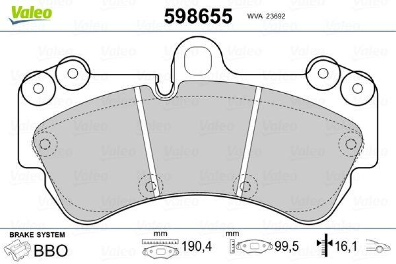 VALEO 598655 SBB-Satz PREMIUM