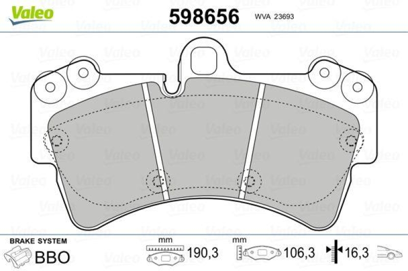 VALEO 598656 SBB-Satz PREMIUM