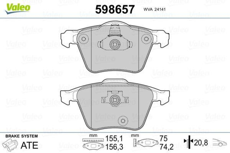 VALEO 598657 SBB-Satz PREMIUM