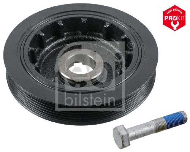 FEBI BILSTEIN 47164 Riemenscheibe (entkoppelt) für Kurbelwelle, mit Schraube für Peugeot