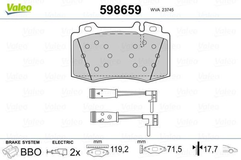 VALEO 598659 SBB-Satz PREMIUM