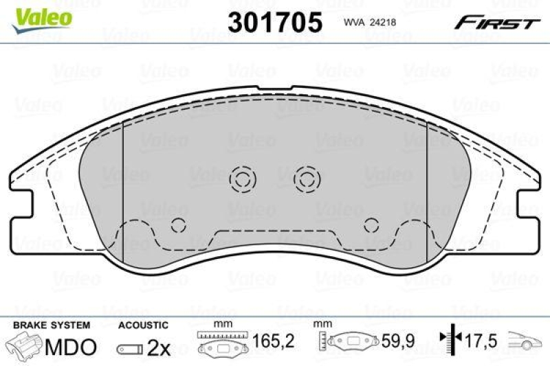 VALEO 301705 SBB-Satz FIRST