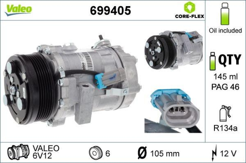 VALEO 699405 Kompressor OPEL Astra G / FORD S-Max