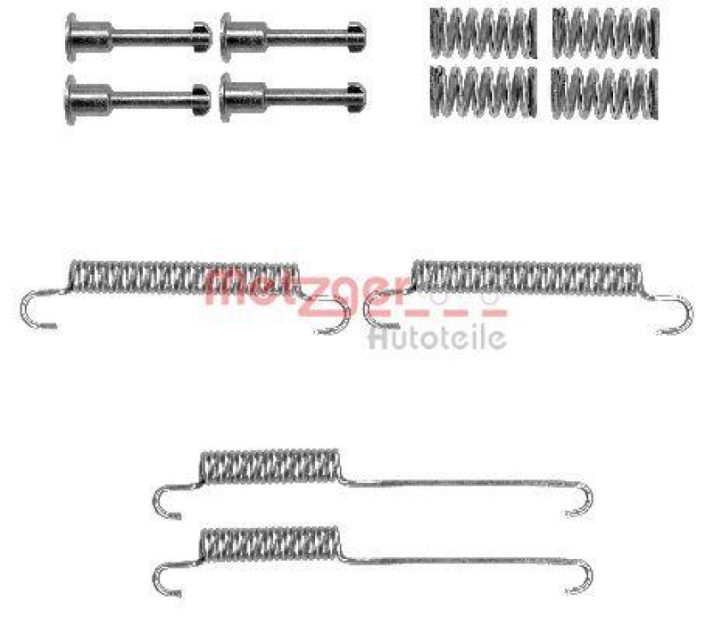 METZGER 105-0892 Zubehörsatz, Feststellbremsbacken für CHRYSLER