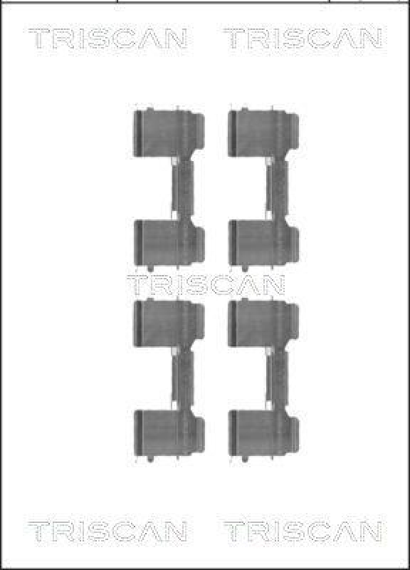 TRISCAN 8105 101649 Montagesatz, Scheibenbremsbelag für Citroen, Fiat, Peugeot