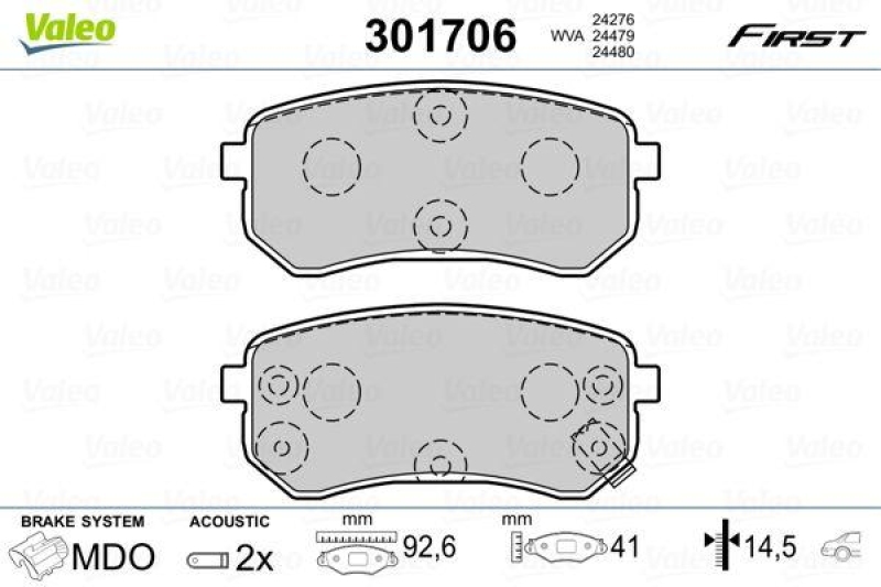 VALEO 301706 SBB-Satz FIRST