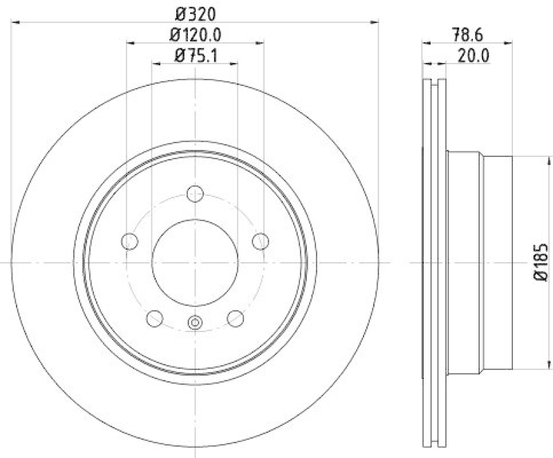 HELLA 8DD 355 128-761 Bremsscheibe für BMW