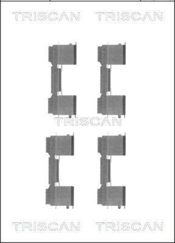 TRISCAN 8105 101650 Montagesatz, Scheibenbremsbelag für Citroen, Fiat, Peugeot