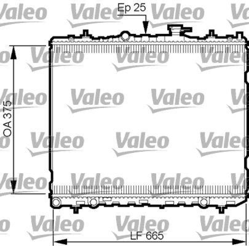 VALEO 735509 Motorkühler KIA Cerato