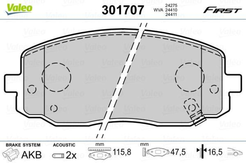 VALEO 301707 SBB-Satz FIRST