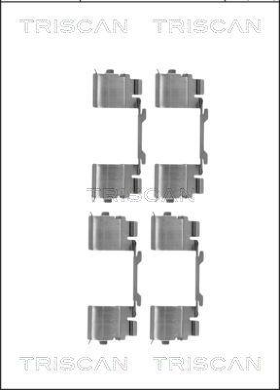 TRISCAN 8105 101651 Montagesatz, Scheibenbremsbelag für Citroen, Fiat, Peugeot