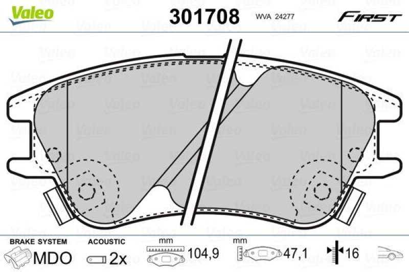 VALEO 301708 SBB-Satz FIRST