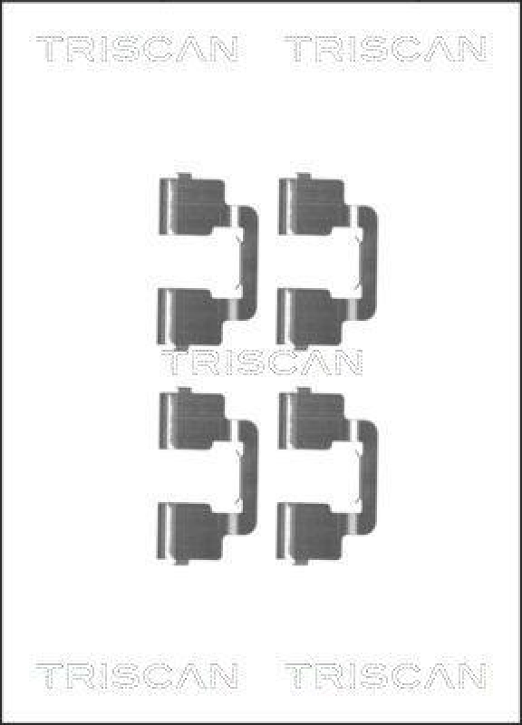 TRISCAN 8105 101653 Montagesatz, Scheibenbremsbelag für Citroen, Fiat, Peugeot