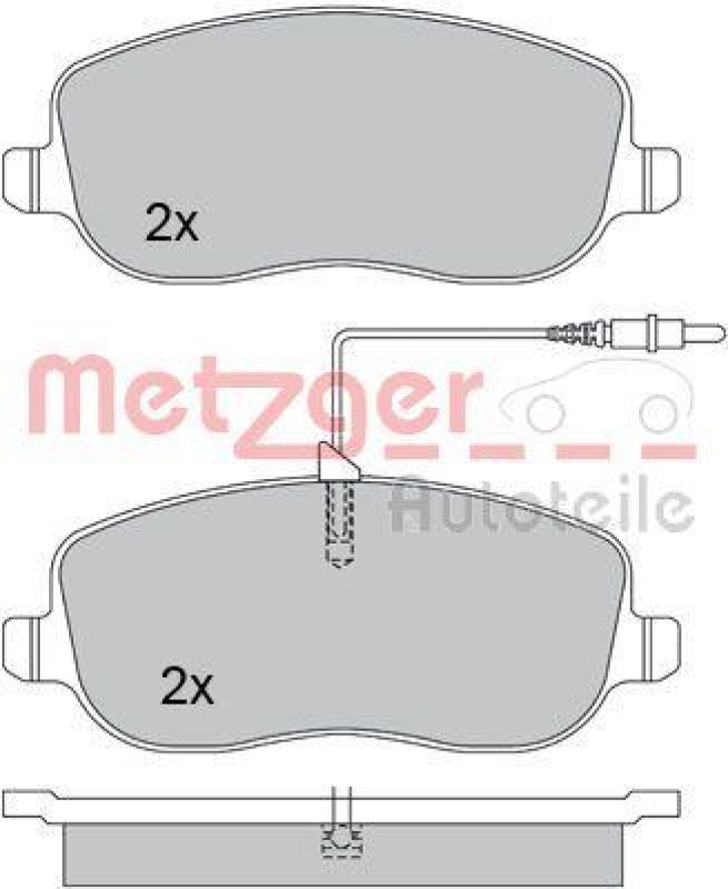 METZGER 1170232 Bremsbelagsatz, Scheibenbremse WVA 20 261