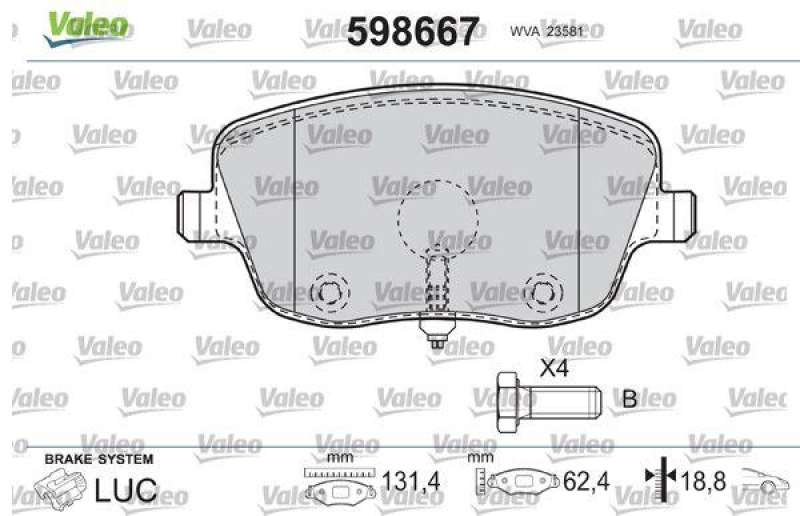 VALEO 598667 SBB-Satz PREMIUM