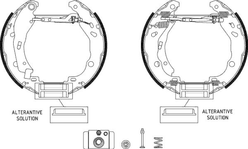 HELLA 8DB 355 022-511 Bremsbackensatz