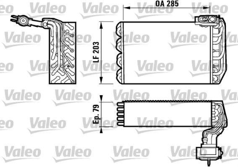 VALEO 817095 Verdampfer PEUGEOT 406