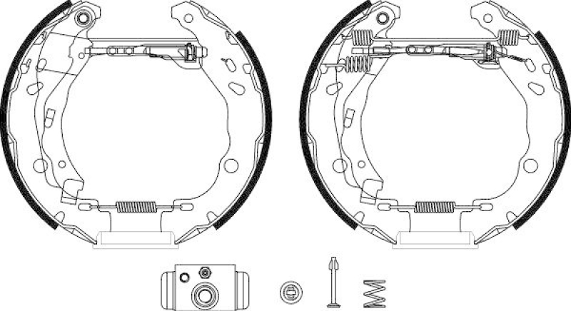 HELLA 8DB 355 022-521 Bremsbackensatz