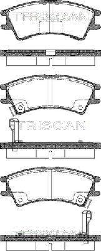 TRISCAN 8110 43007 Bremsbelag Vorne für Hyundai Atos, Opel Agila