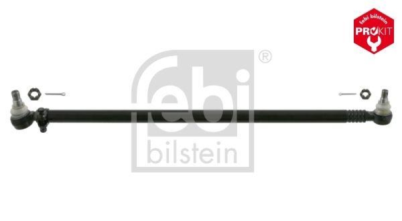 FEBI BILSTEIN 24599 Lenkstange mit Kronenmuttern und Splinten, vom Lenkgetriebe zum Lenkzwischenhebel 2. Achse f&uuml;r EVOBUS