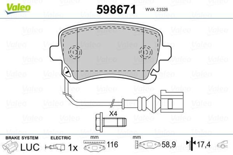 VALEO 598671 SBB-Satz PREMIUM