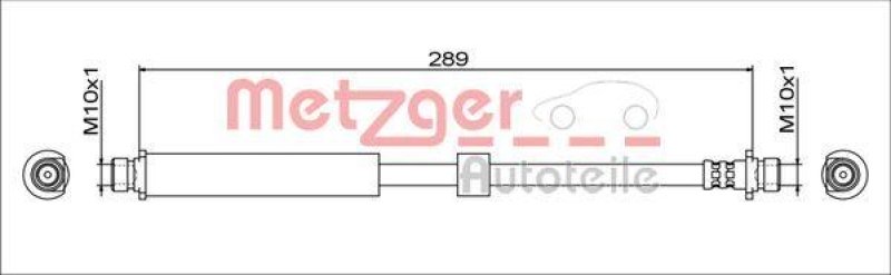 METZGER 4111764 Bremsschlauch für LAND ROVER HA links/rechts