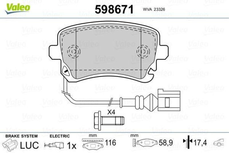 VALEO 598671 SBB-Satz PREMIUM