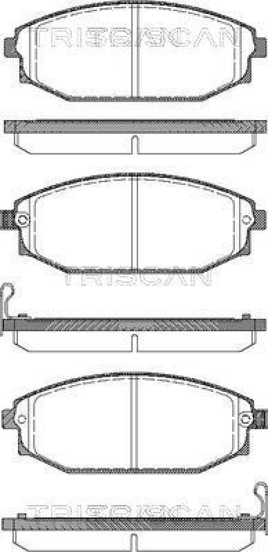 TRISCAN 8110 43009 Bremsbelag Vorne f&uuml;r Hyundai Galloper