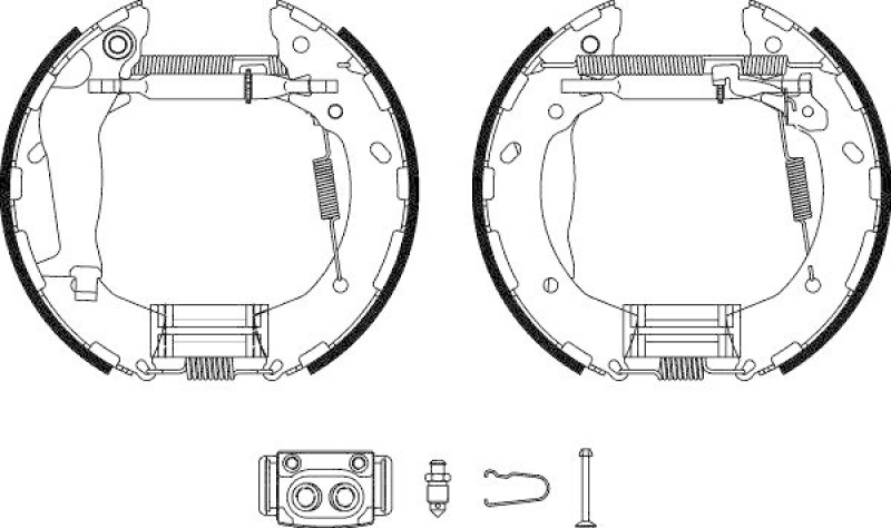 HELLA 8DB 355 022-551 Bremsbackensatz