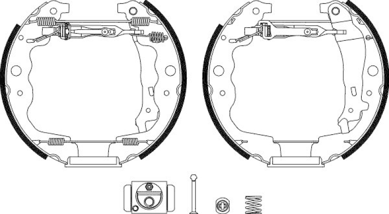 HELLA 8DB 355 022-561 Bremsbackensatz