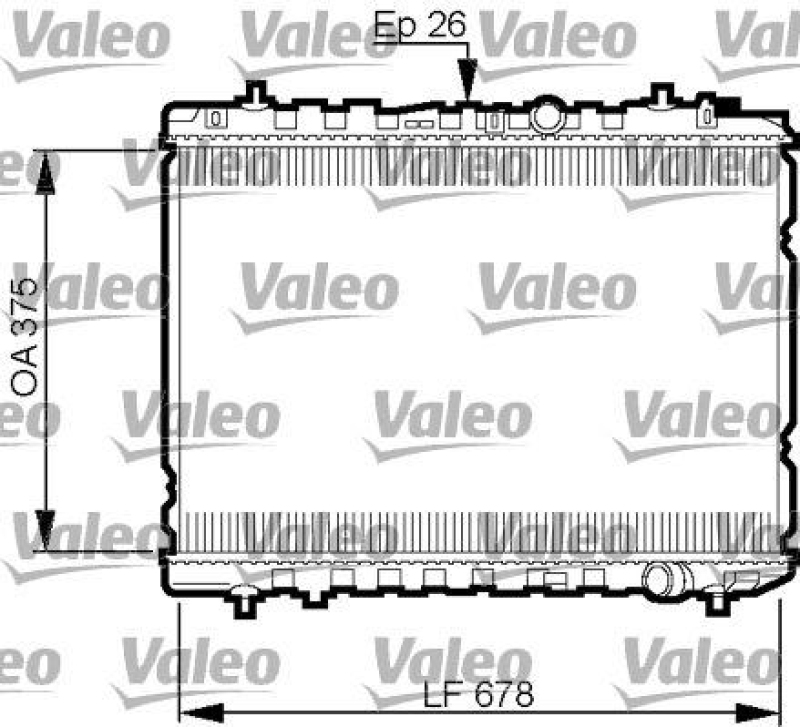 VALEO 735526 Motorkühler CITROEN BERLINGO 1.6 I 600KG