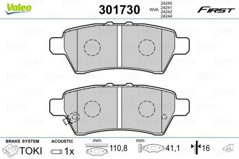 VALEO 301730 SBB-Satz FIRST