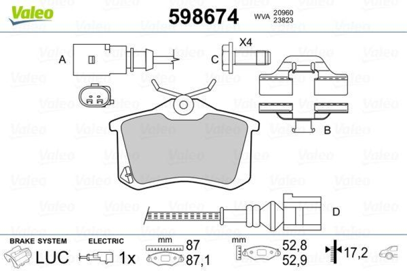 VALEO 598674 SBB-Satz PREMIUM