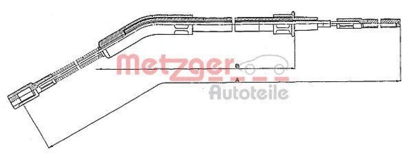 METZGER 10.702 Seilzug, Feststellbremse für VW hinten links/rechts