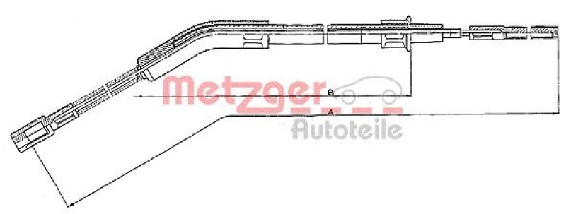 METZGER 10.702 Seilzug, Feststellbremse für VW hinten links/rechts