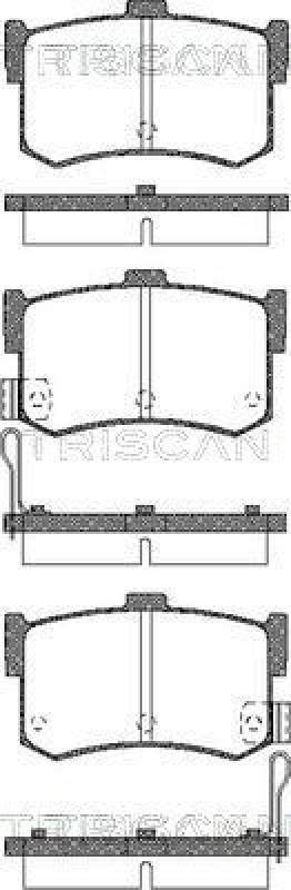 TRISCAN 8110 43016 Bremsbelag Hinten f&uuml;r Hyundai Sonata