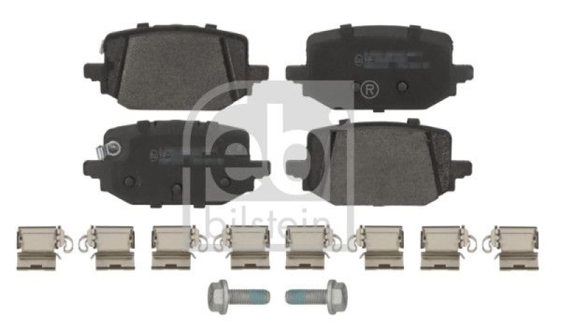 FEBI BILSTEIN 184228 Bremsbelagsatz mit Befestigungsmaterial für NISSAN