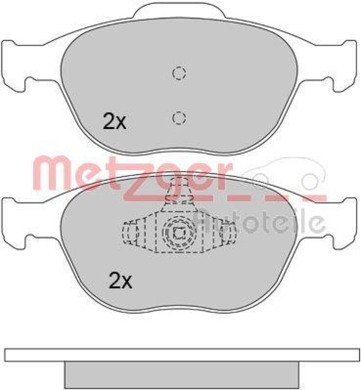 METZGER 1170241 Bremsbelagsatz, Scheibenbremse WVA 23 440