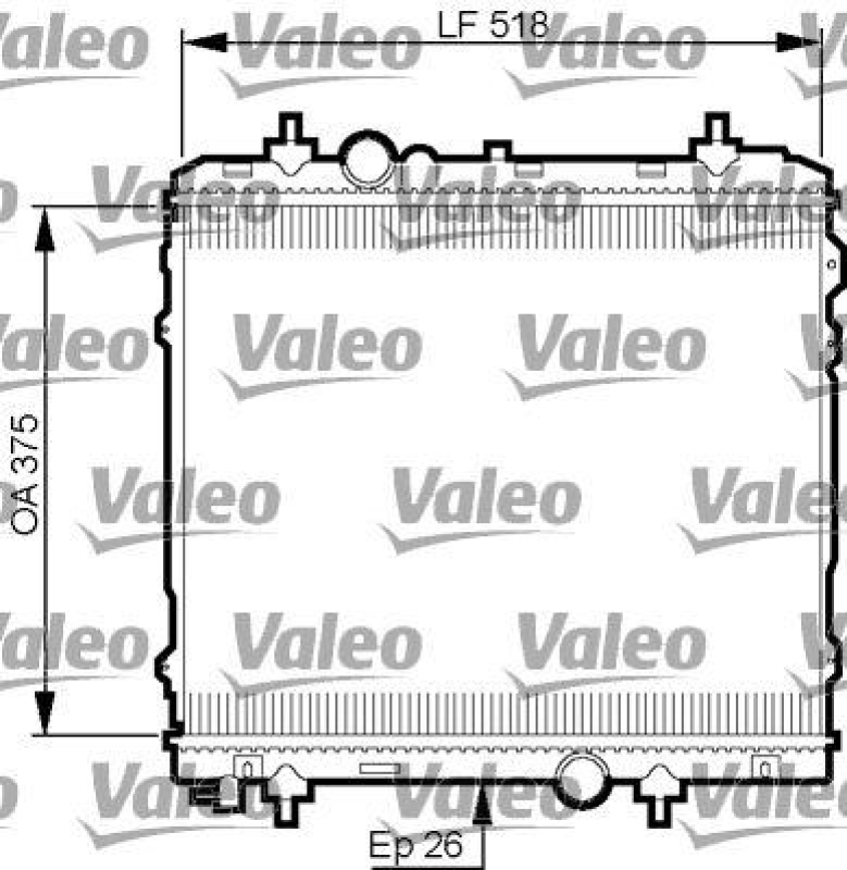 VALEO 735531 Motorkühler KIA CERATO 1.6 CRDI