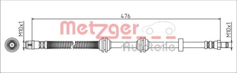 METZGER 4111788 Bremsschlauch für MB HA links/rechts