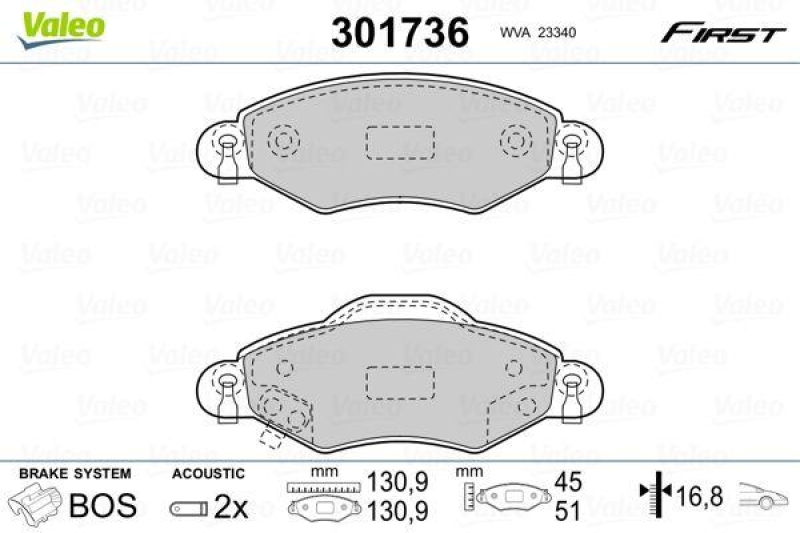 VALEO 301736 SBB-Satz FIRST