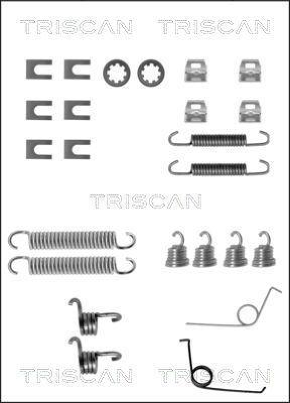 TRISCAN 8105 102498 Montagesatz F. Bremsbacken für Dacia, Fiat, Peugeot,Renau