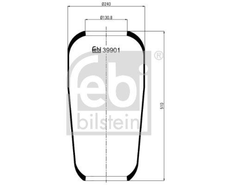 FEBI BILSTEIN 39901 Luftfederbalg ohne Kolben für M A N