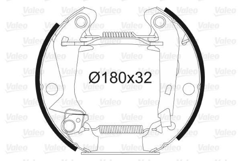 VALEO 554501 Bremsbacken-Satz-KIT