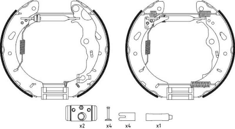 HELLA 8DB 355 022-861 Bremsbackensatz